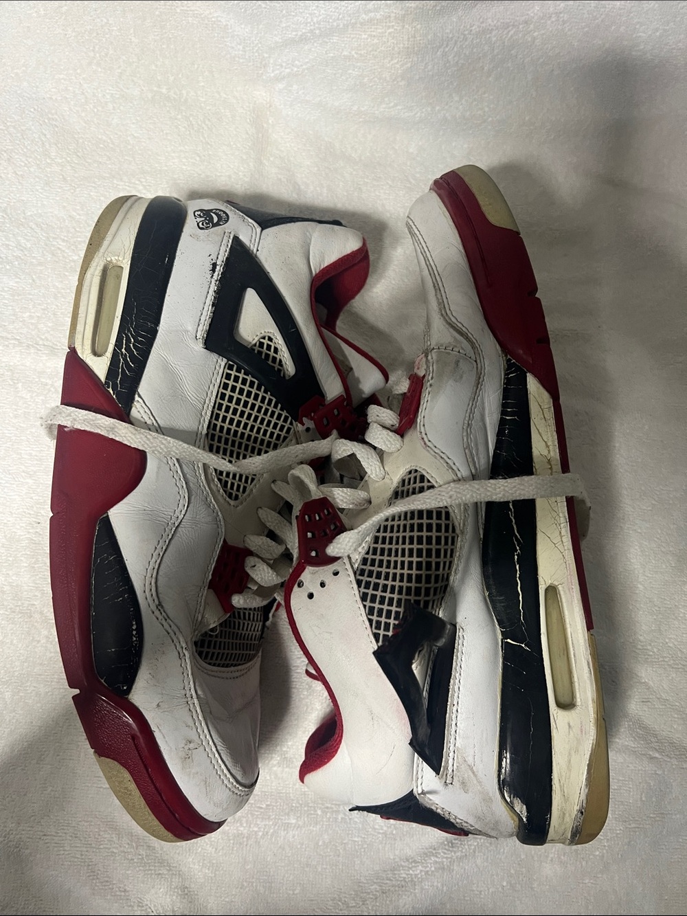 Jordan 4 retro (spike lee) White, Red & Black Basketball Sneakers